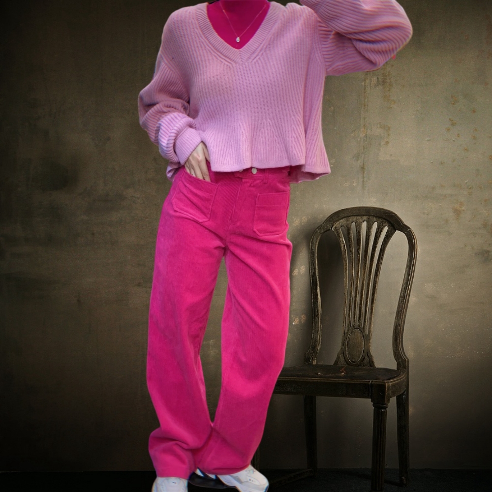 国内现货 DUMA韩国东大门代购直邮甜美荷叶木耳边羊毛V领短款毛衣