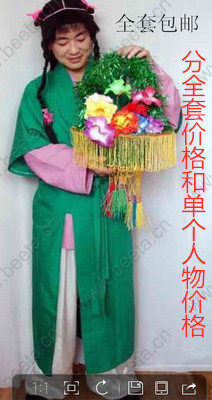 八仙演出八仙过海全套成人儿童古装戏服蓝采和表演服花篮道具头饰