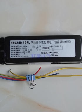 隔爆单脚荧光灯40W一托一电子镇流器 FBDZ40-1DFL 黑色防爆镇流器