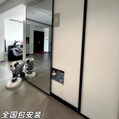 全国定制可遮挡电表试衣镜电表隐藏全身镜家用简约推拉穿衣镜安装