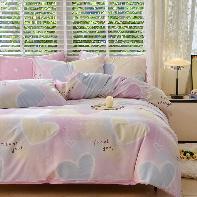 全棉三件套小清新印花宿舍专用