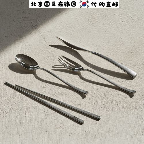 韩国直邮代购odense不锈钢西餐刀叉长柄汤饭面勺筷子餐具2件套装
