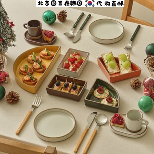 韩国直邮代购odense高档餐具手工骨陶瓷汤饭面碗盘碟子杯35件套