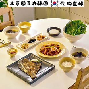 韩国直邮代购韩式料理odense骨陶瓷意面汤饭拉面碗蘸料碟盘子餐具