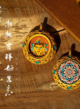擦擦唐卡 手绘扎基拉姆八大守护浮雕唐卡 配饰绿度母文殊五爷