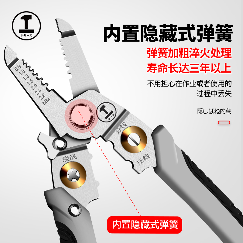 绿林剥线钳电工专用剪线钳多功能扒皮钳子手持多功能工业级压线钳