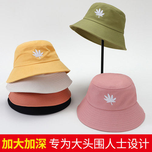渔夫帽圆脸夏季加深大头围