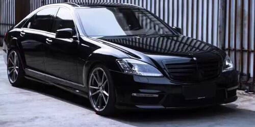 适用于奔驰S级W221 S300S350改装S65AMG运动款大包围前杠后杠侧群