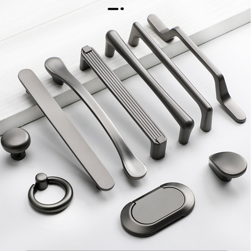 卡特固加长衣柜门把手珍珠灰橱柜门把手手柄美式简约酒柜抽屉拉手