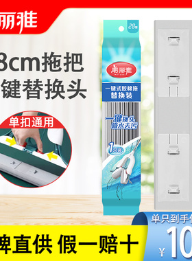 美丽雅拖把头一键拆卸式替换头2022新款胶棉海绵吸水拖布备件原装