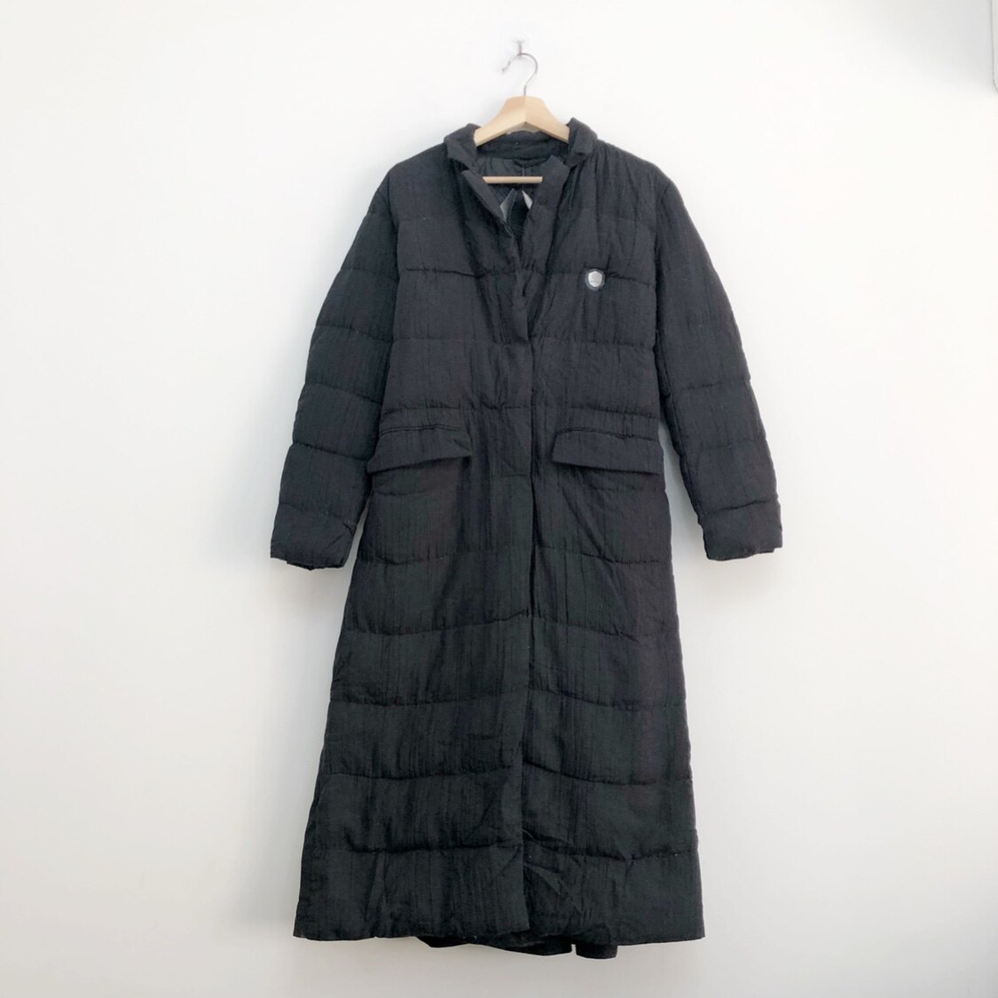 拼接圣迪休闲风几何图标羽绒服