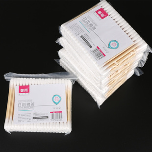 一次性卫生木棒棉签双头小包装 化妆清洁棉棒100支白色棉花