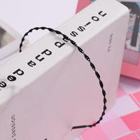 Hair bundles and hair bands, popular metal wavy headbands for both men and women, men with long hair, elderly spring for washing face, black iron wire thumbnail 3