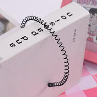 Hair bundles and hair bands, popular metal wavy headbands for both men and women, men with long hair, elderly spring for washing face, black iron wire thumbnail 2