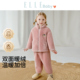 冬男童女童珊瑚绒加厚保暖睡衣套装 ELLE baby宝宝家居服2025新款