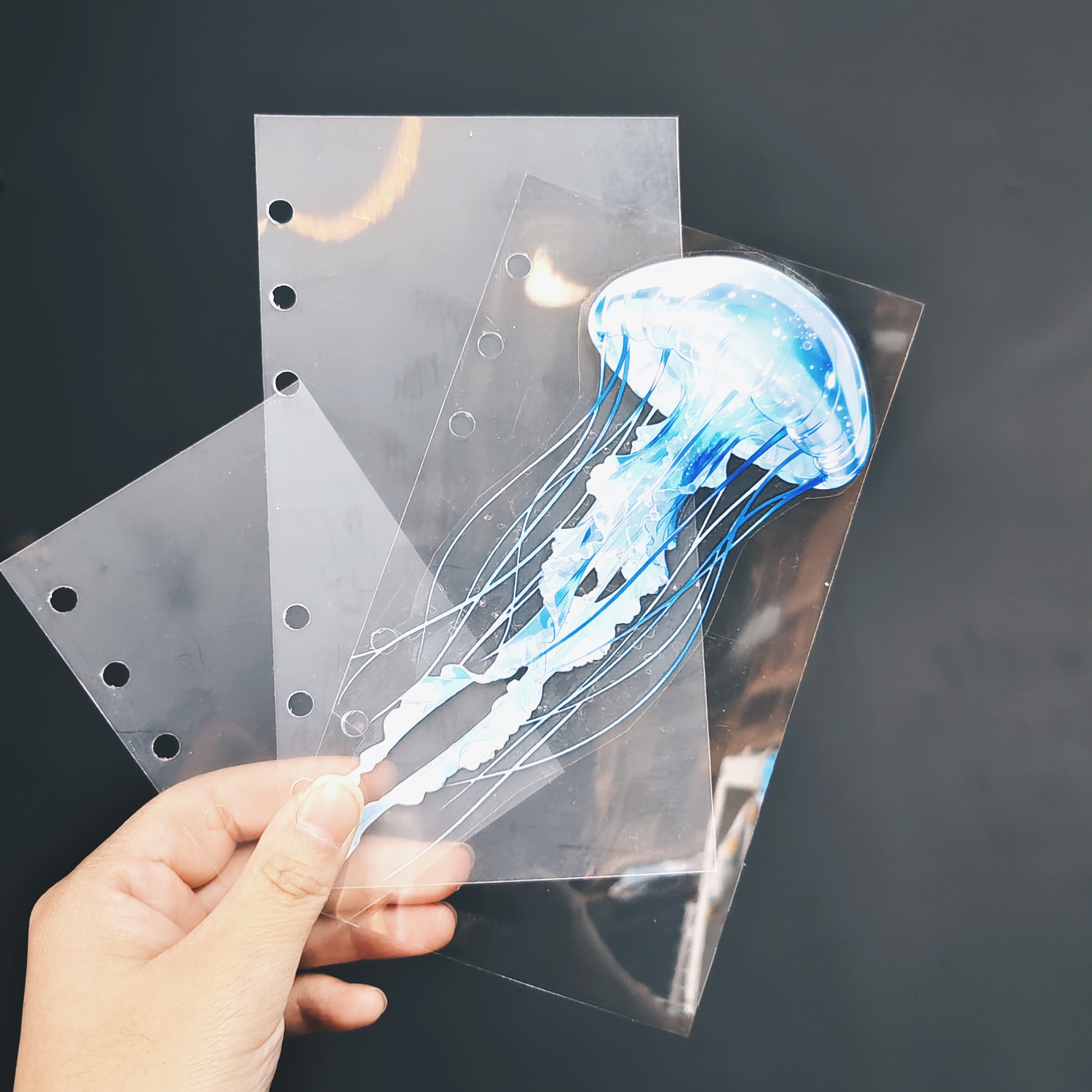 定制各尺寸透明分隔页自制咕卡分隔页内页可来尺寸定制透明分隔页