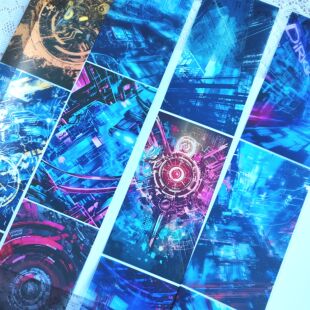 小可爱自制赛博系列背景胶带未来科幻打底装饰手帐流麻背景无白墨