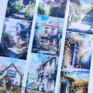 自制花墙法式花房pet无白墨大背景手帐拼贴装饰打底胶带素材贴画