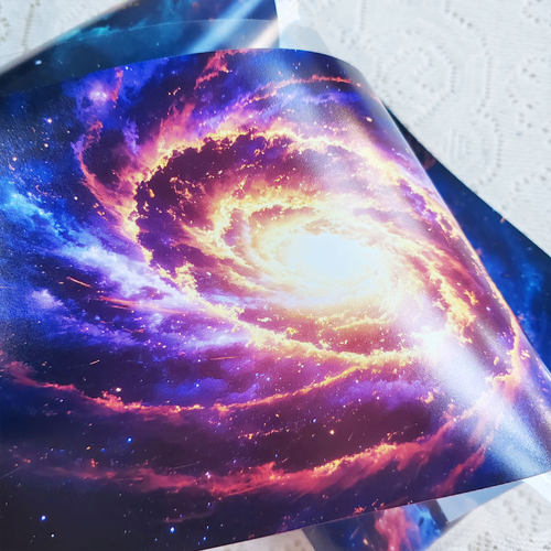 自制宇宙星空爆炸基础造景拼贴天空装饰手帐胶带天空胶带单图30cm