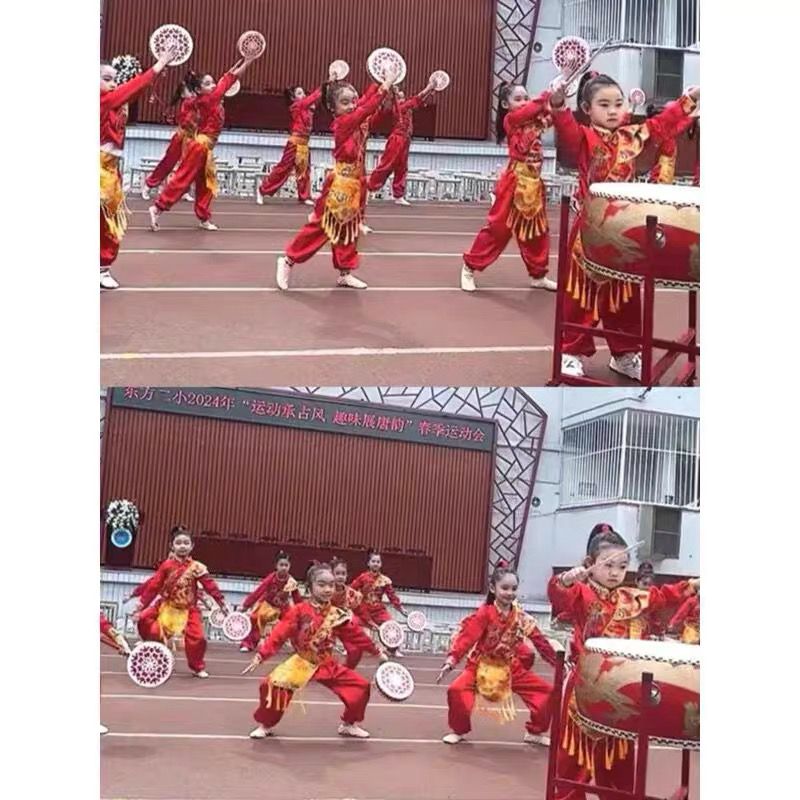 儿童盛世欢腾演出服太平女儿鼓表演服鼓舞少年象王行打鼓服腰鼓舞
