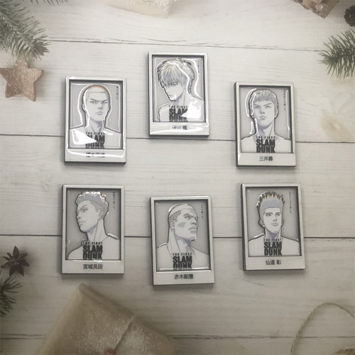 木质立体灌篮高手冰箱贴卡通动漫湘北五人冰箱贴五虎磁铁个性创意