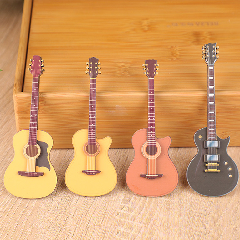 创意木制吉他冰箱贴可爱冰箱贴迷你吉他旅游物品滴胶款冰箱贴