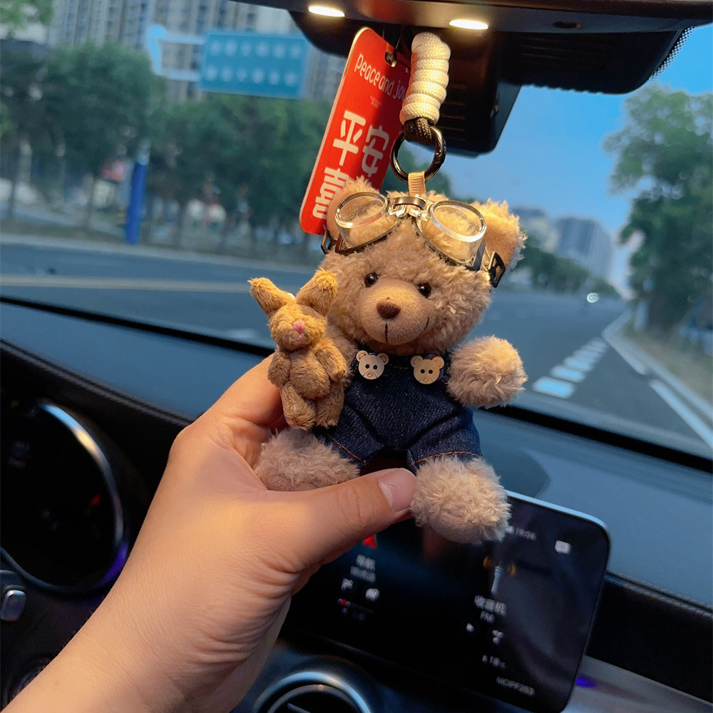 汽车挂件创意毛绒小熊可爱奢高档