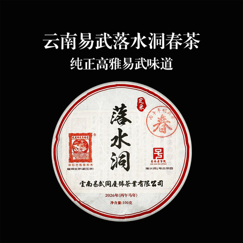 易武同庆号普洱茶 2026易武落水洞头春小饼生茶 100g【现货】