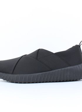 外贸春秋季黑色休闲一脚蹬女鞋轻便厚底懒人鞋休闲运动软底妈妈鞋
