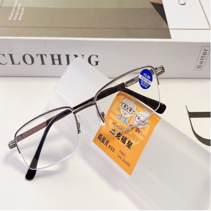 老花镜男女时尚超轻舒适半框正品树脂高清老人老光老化眼镜花镜