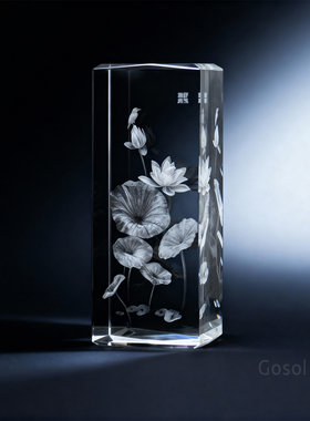 水晶内雕摆件乔迁领导送礼装饰