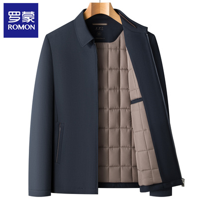 罗蒙专柜同款酒红色翻领