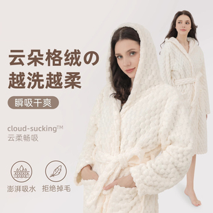 情侣浴裙家用可穿可裹非纯棉全棉大人浴巾 浴袍女吸水速干2024新款