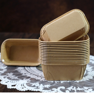 烤箱用长方形纸杯模具蛋糕纸杯耐高温 唱片年轮可颂磅蛋糕杯50个