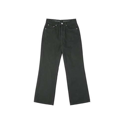 套染做旧水洗微喇牛仔裤