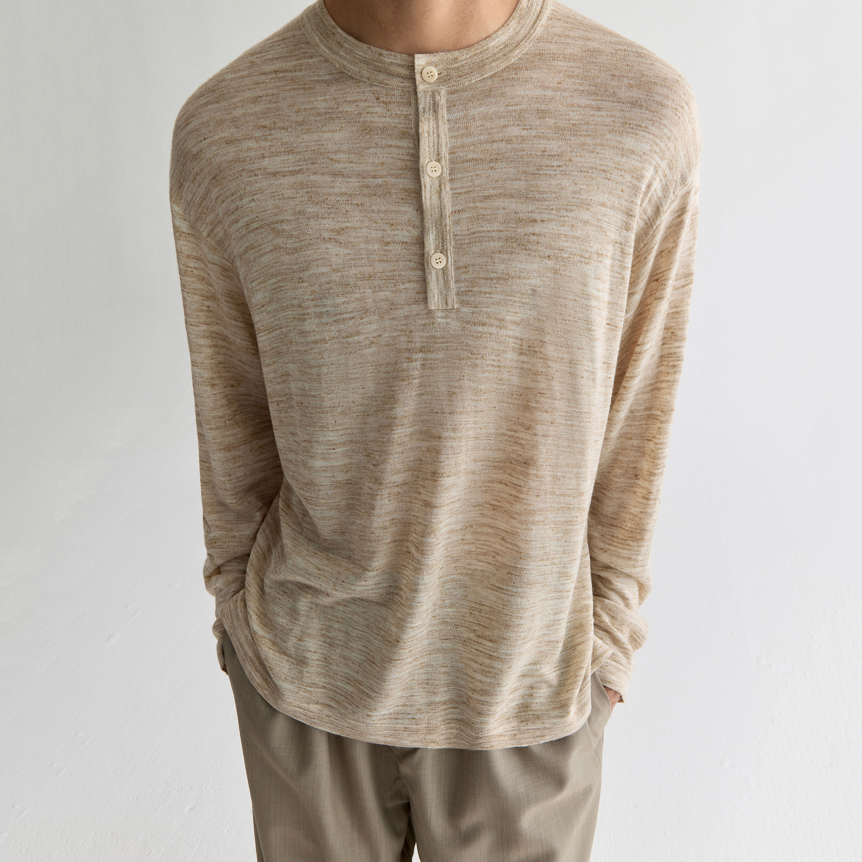 haonanhuang老钱风度假慵懒长袖t