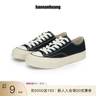 haonanhuang 低帮硫化休闲运动厚底增高帆布鞋