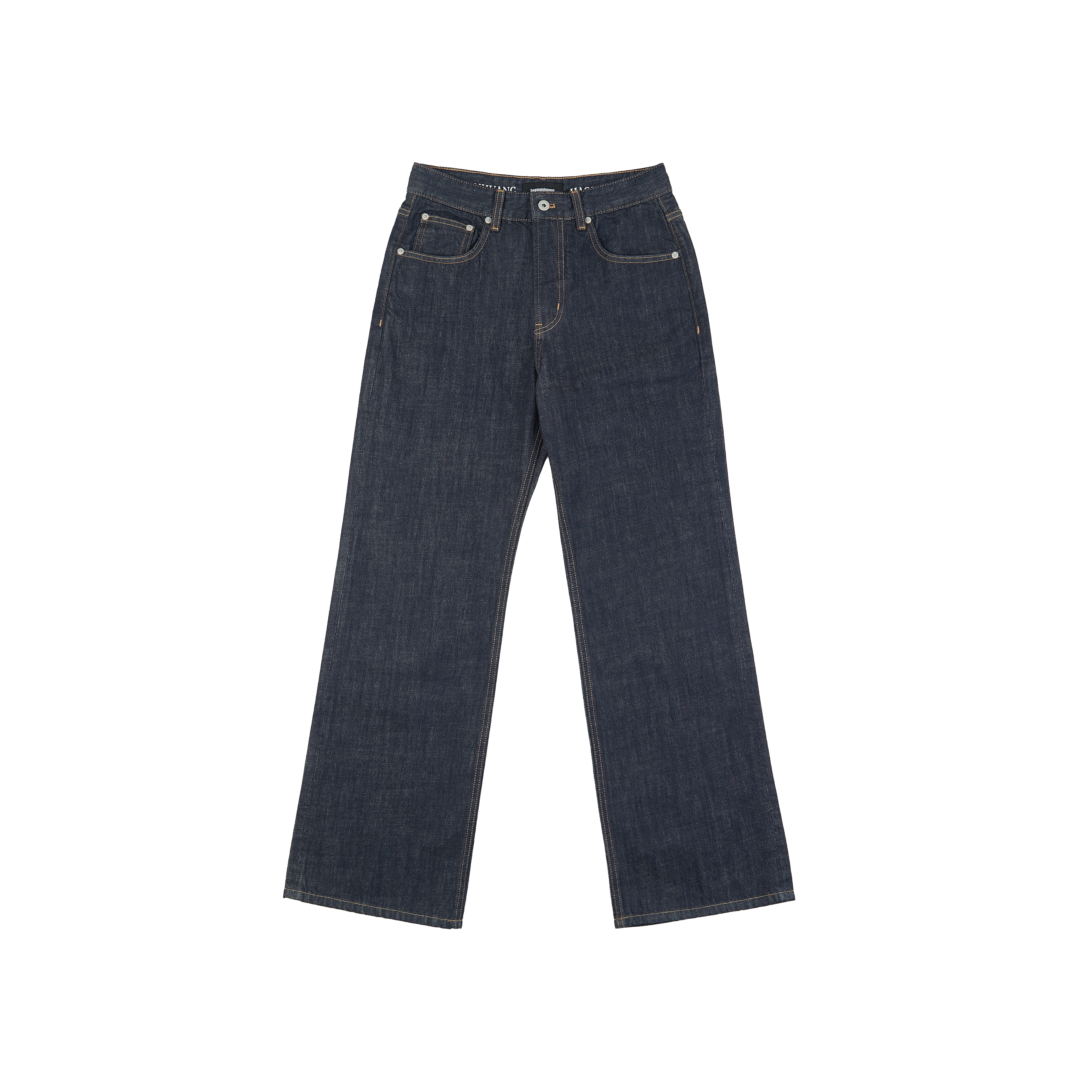 haonanhuang脱浆原牛直筒牛仔裤