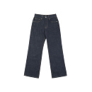 haonanhuang 复古纯色12.5盎司未脱浆原牛宽松直筒宽松微喇牛仔裤