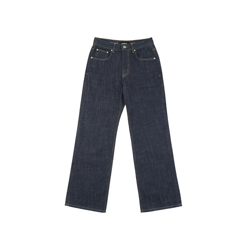 haonanhuang脱浆原牛直筒牛仔裤