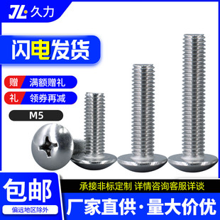 304不锈钢大扁头螺丝钉大圆头镙丝/蘑菇头罗丝5毫米大帽锣丝M4M5