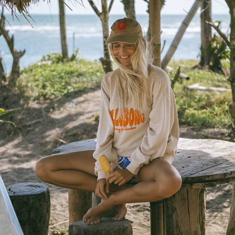澳洲冲浪潮牌Billabong 女士抓绒圆领潮流时尚宽松柔软舒适卫衣