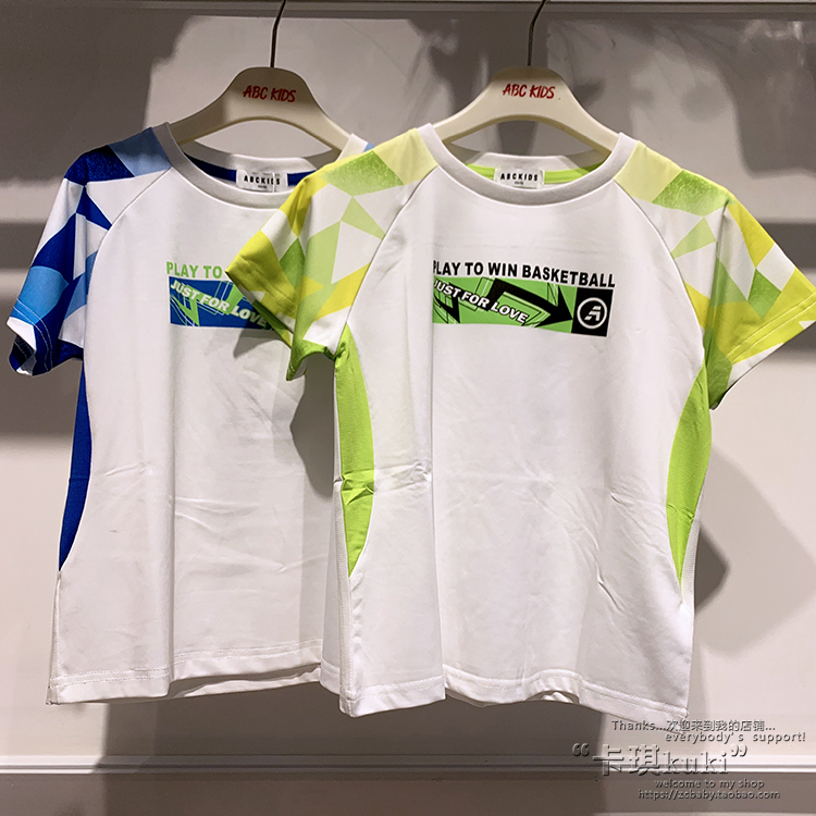 ABCKIDS正品男童2023夏款超薄柔软速干半袖上衣短袖T恤F322301398