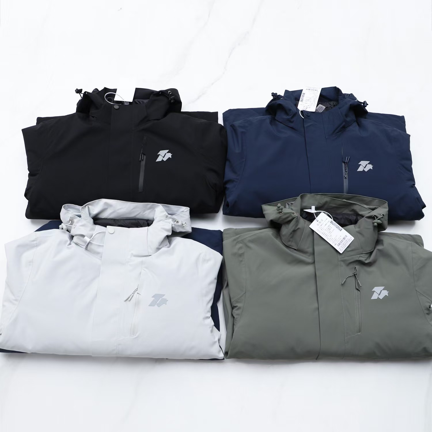 新款石墨烯内羽绒鸭绒内胆三合一男女同款冲锋衣J