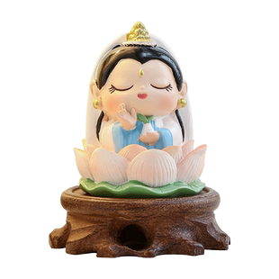佛祖观音佛系小神仙摆件办公室工位好物手办桌面装饰品治愈系礼物