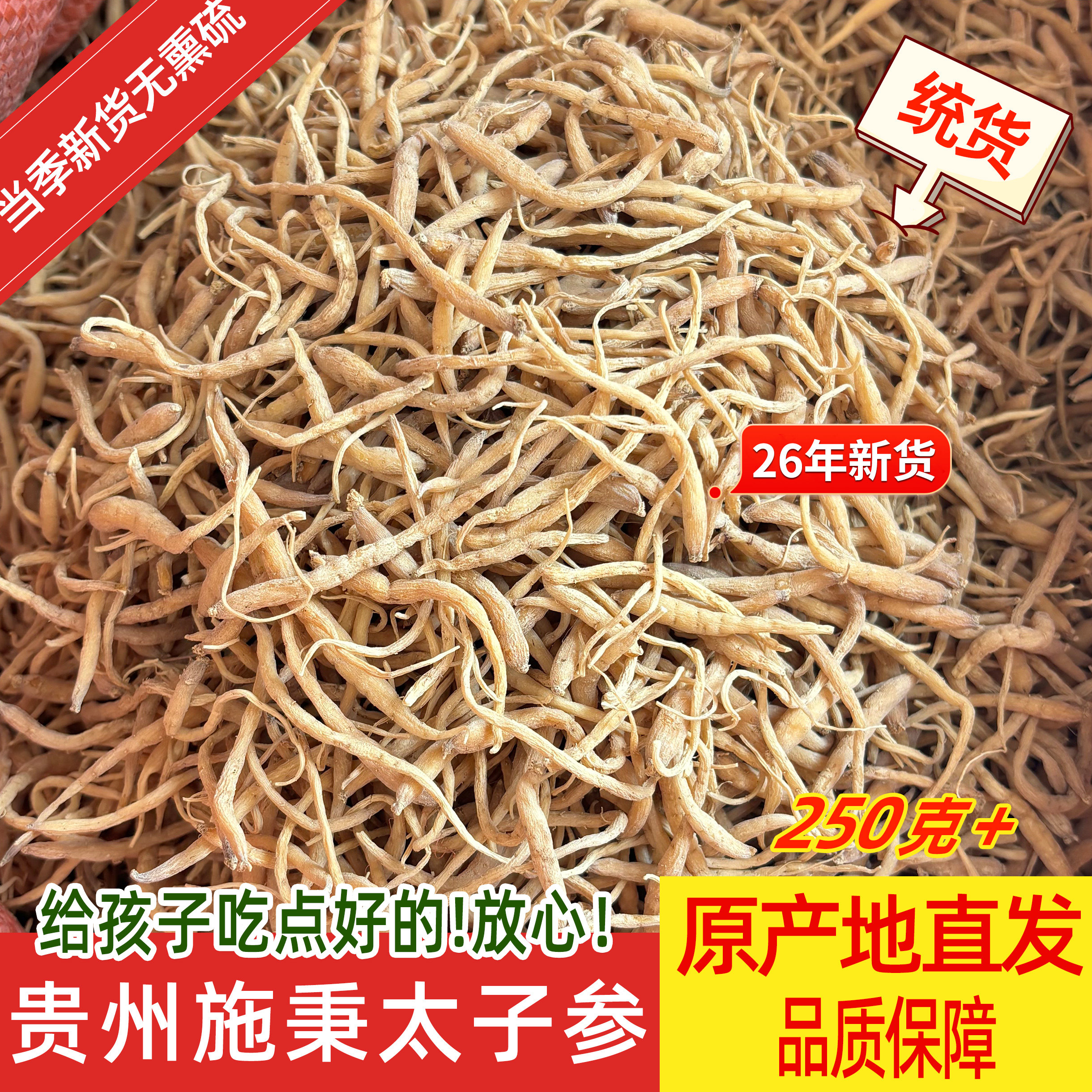 贵州施秉牛大场太子参250g产地直发26年新货正品中药材无硫孩儿参