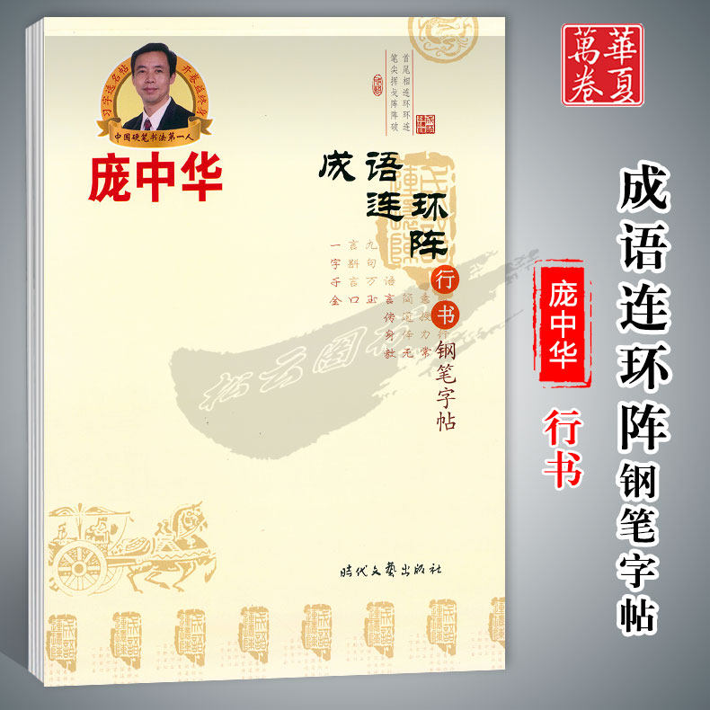 庞中华成语连环阵行书钢笔字帖庞中华书学生成人钢笔硬笔书法临摹描红
