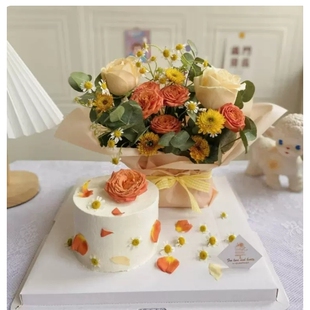 哈尔滨南岗区香坊万达广场果戈里革新街玫瑰花生日蛋糕鲜花店女神