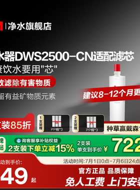 【同价618】3M净水器滤芯直饮家用原装dws2500-cn适配滤芯配件