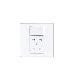 白色一开多控三控五孔飞雕插座中途开关家用带开关面板86型双控